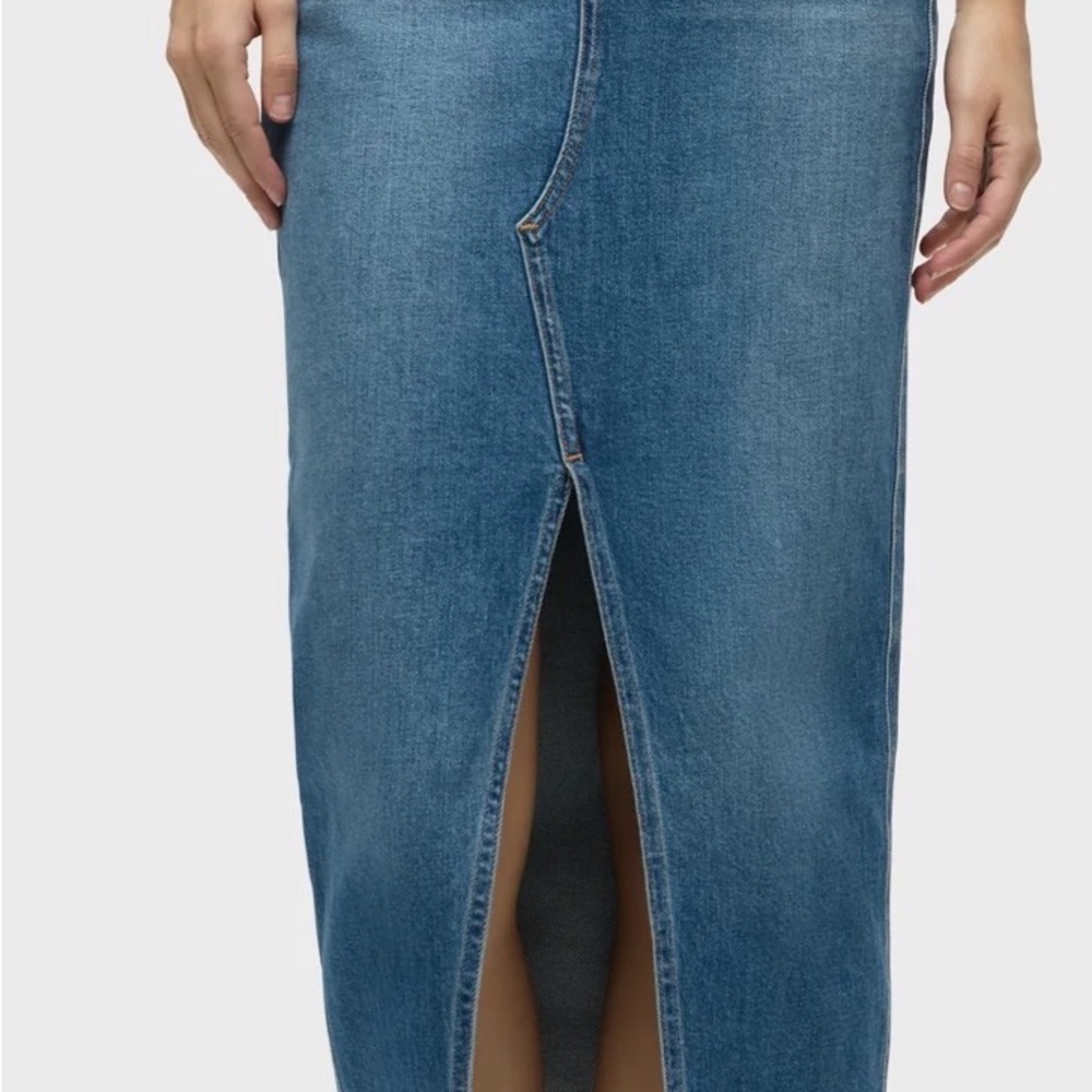 Hudson Jeans Blue Denim Pencil Skirt with Front Slit